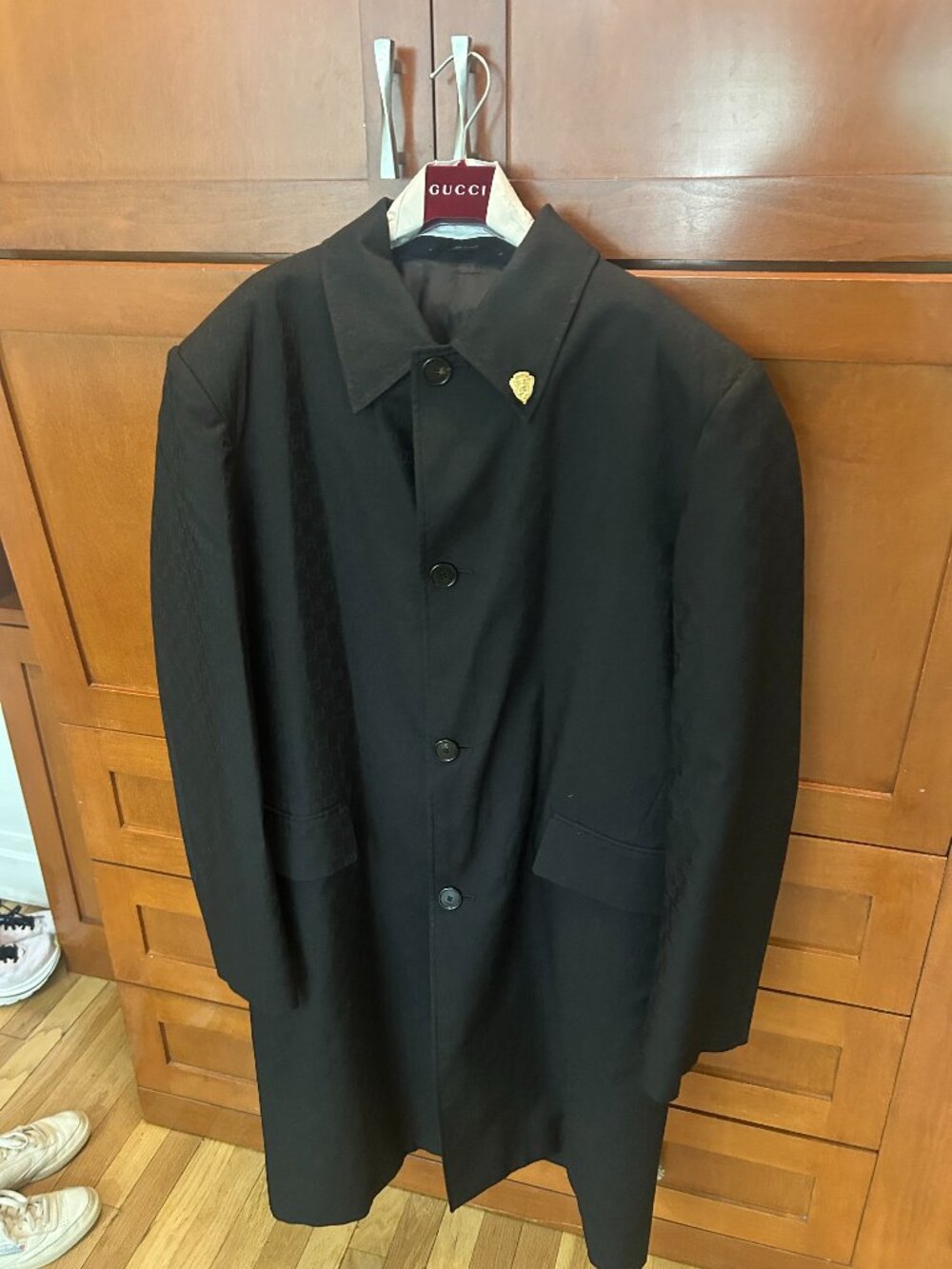 Authentic Gucci Monogram GG Jacquard Runway Trench Coat / Overcoat